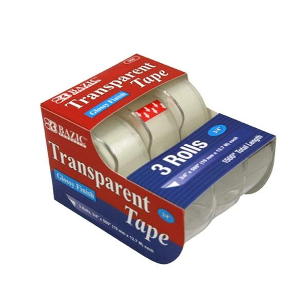 Bazic Products Bazic 3/4 X 500 Transparent Tape, 24Pk 905
